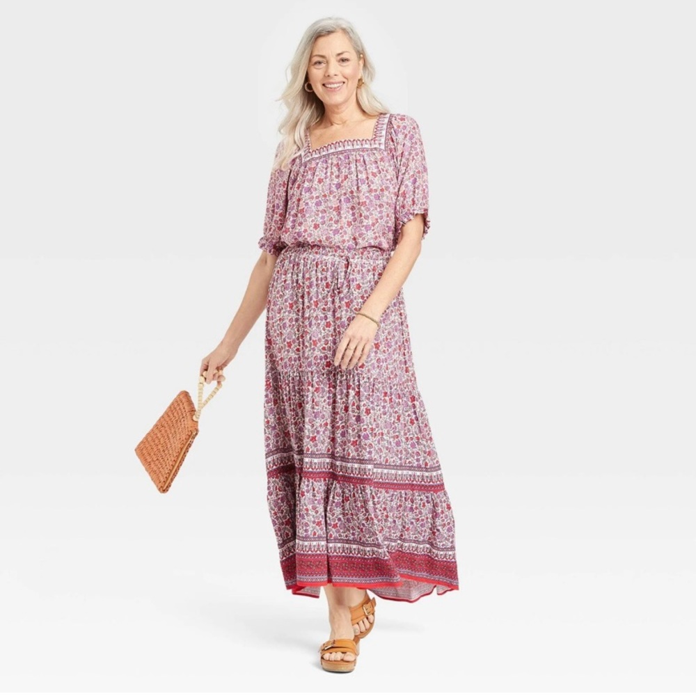 Knox Rose 2-Piece Matching Blouse + Skirt Set | Boho Prairie | Rebel Red | XXL